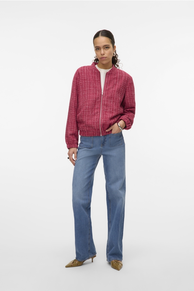 VMNATASHA LS BOUCLE BOMBER JACKET 10335903 GRANITA